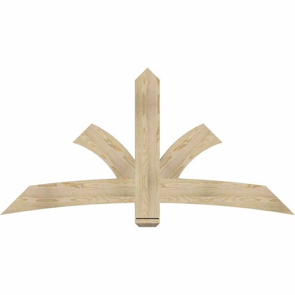 Ekena Millwork Davenport Rough Sawn Timber Gable Bracket, Douglas Fir, 72"W x 36"H x 2"D x 6"F, 12/12 Pitch GBW072X36X0206DAV00RDF - main